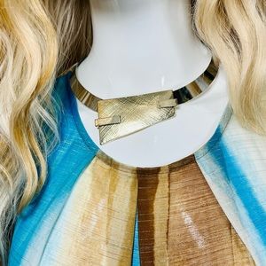 Silver & gold plated statement necklace